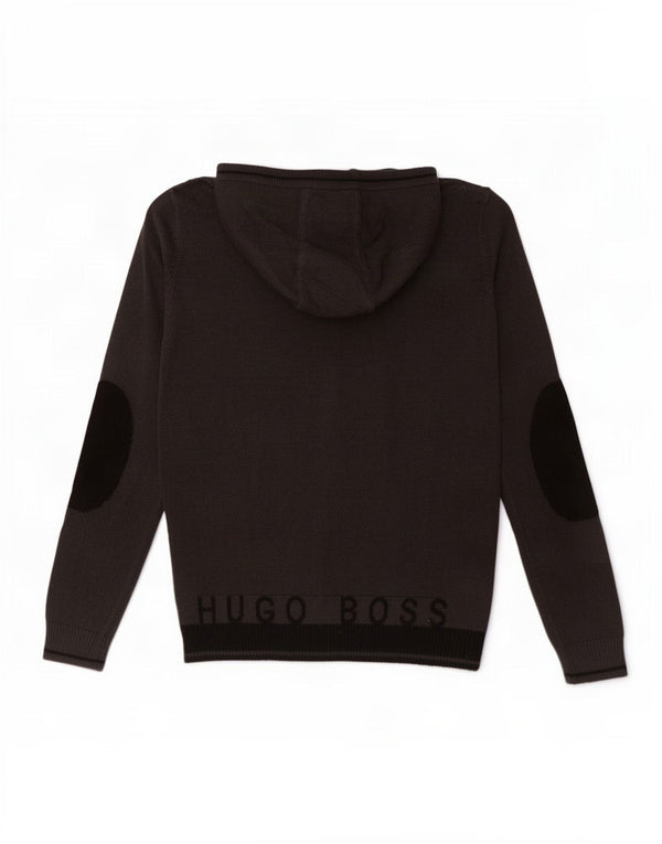 Πουλόβερ Hugo Boss Boys Graphic Hooded Cardigan 9-10 Years Grey Cotton