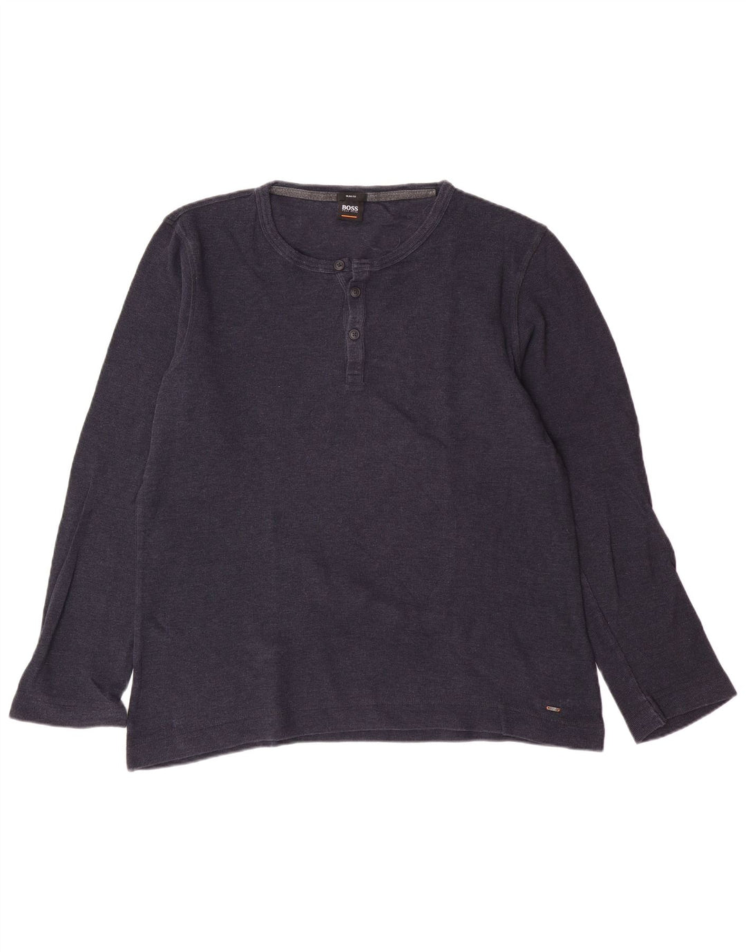 Ανδρικό HUGO BOSS Slim Fit Μακρυμάνικο 2XL Βαμβακερό Navy Blue