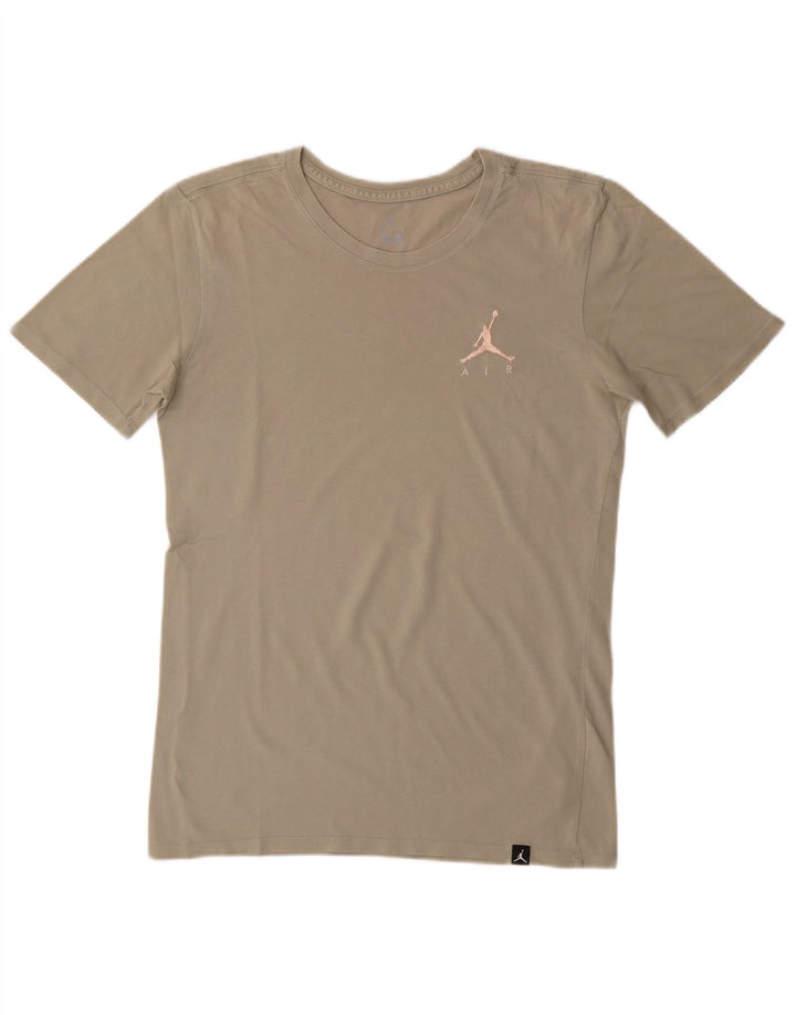 Jordan Ανδρικό T-Shirt Top Μικρό Χακί Βαμβακερό