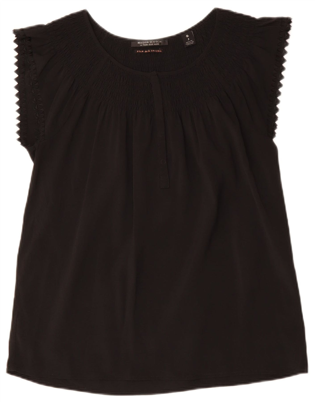 MAISON SCOTCH Γυναικεία Μπλούζα Τοπ UK 14 Medium Black Polyester