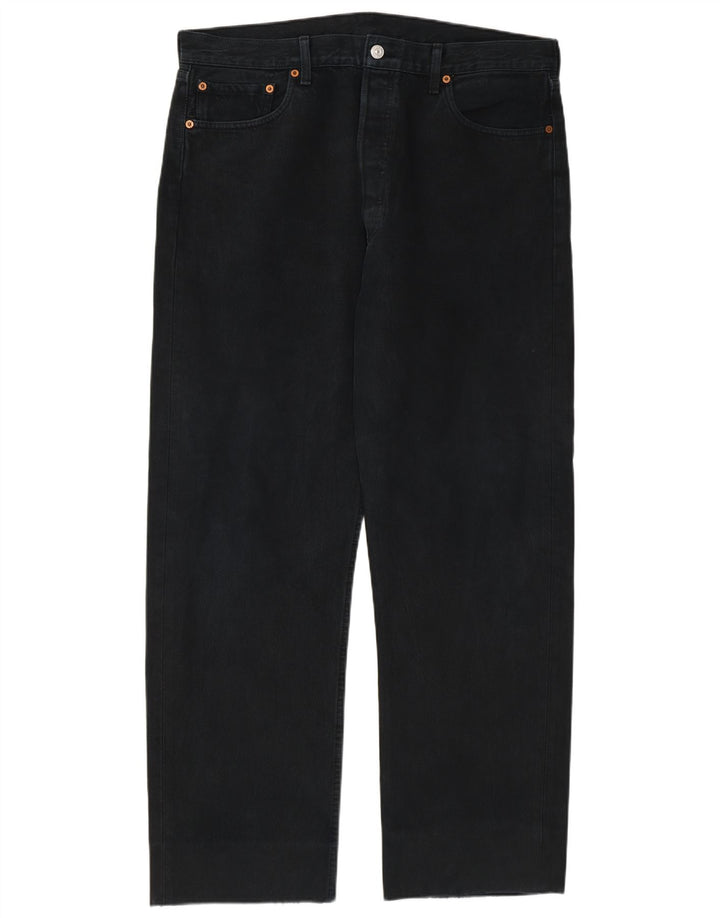 Ανδρικό τζιν Levi's Straight W38 L31 Μαύρο βαμβακερό