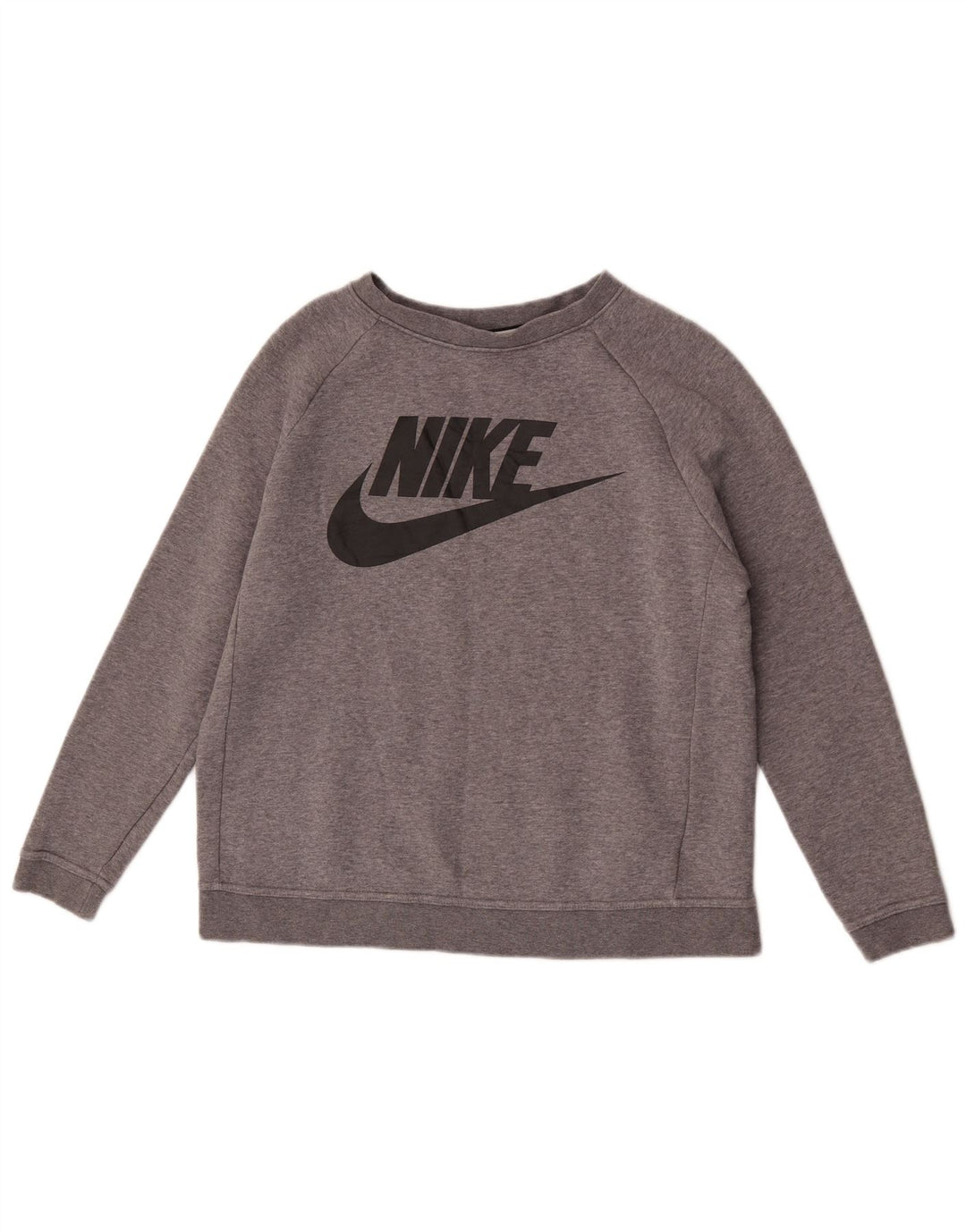 Γυναικείο γραφικό φούτερ Nike Jumper UK 14 Βαμβακερό μεσαίο γκρι
