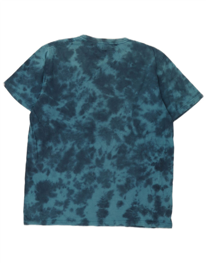 Ανδρικό γραφικό μπλουζάκι Saltrock Top Medium Blue Tie Dye Cotton