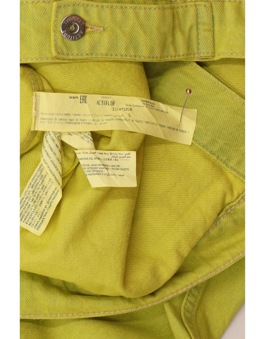 TWINSET Γυναικείο υπερμεγέθη τζιν μπουφάν UK 10 Μικρό πράσινο βαμβακερό μοντέρνο