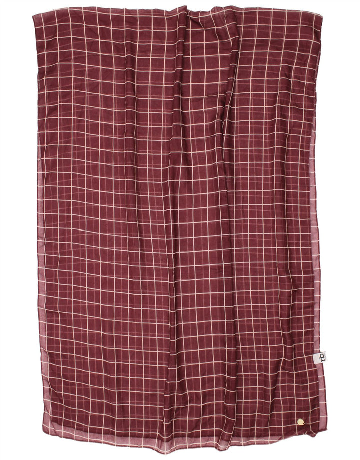 Roccobarocco Γυναικείο Ορθογώνιο Φουλάρι One Size Maroon Check Classic