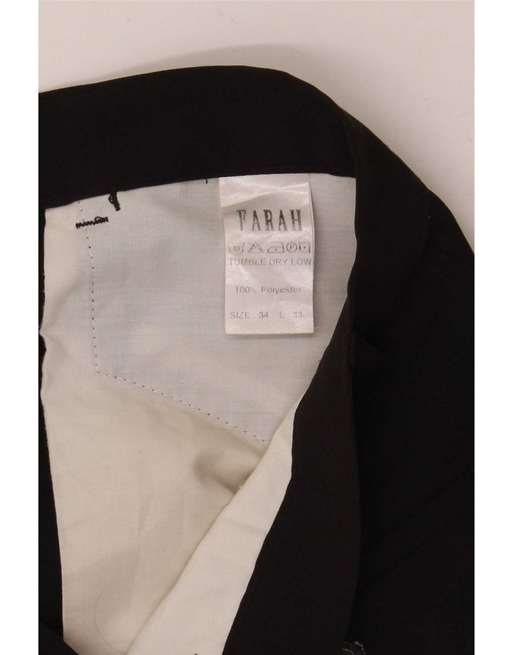 Farah Ανδρικό ίσιο casual παντελόνι W34 L33 μαύρο πολυεστέρα