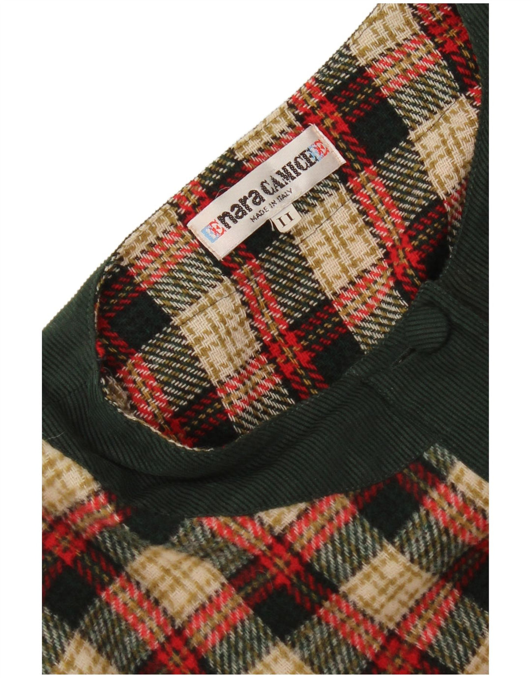 Enara Camice Γυναικείο μπουφάν 5 κουμπιών Crop Blazer UK 14 Medium Red Check