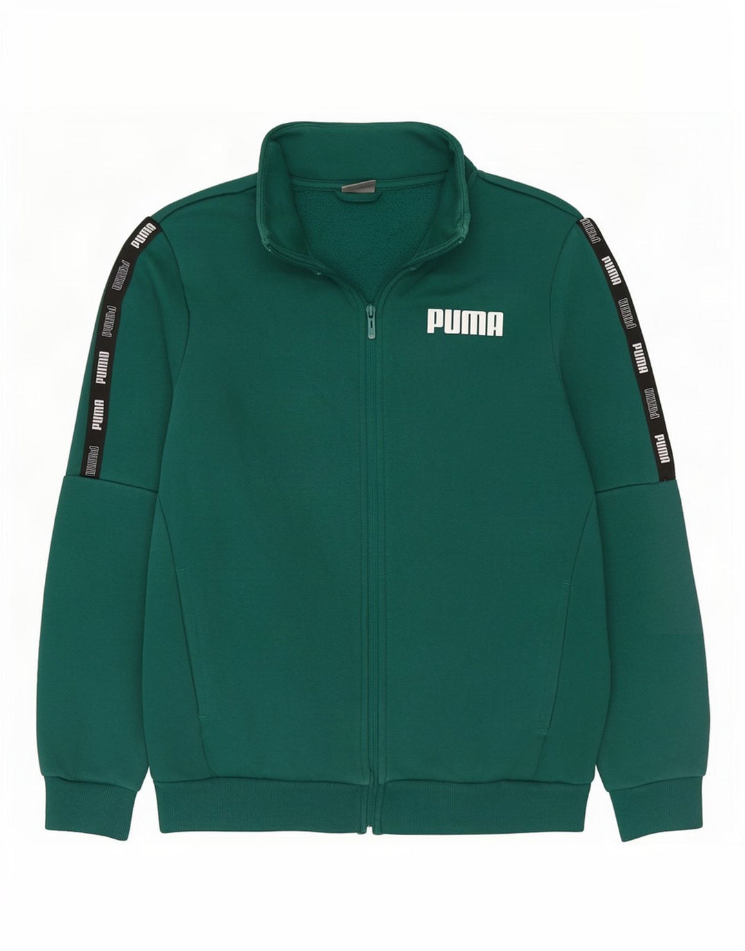 Ανδρική φόρμα φόρμας Puma με γραφικό μπουφάν με μεσαίο πράσινο χρώμα, βαμβακερό