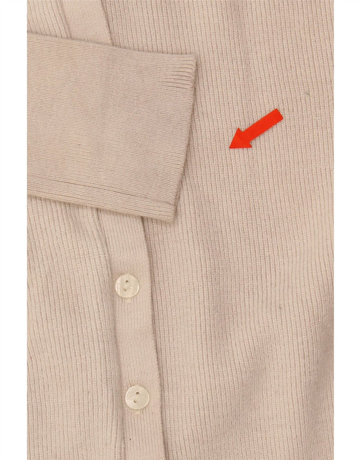 MARKS & SPENCER Womens Cardigan Sweater UK 14 Medium Off White Vintage Marks & Spencer and Second-Hand Marks & Spencer from Messina Hembry 