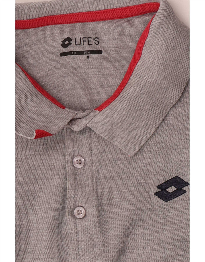 Μπλουζάκι πόλο Lotto Mens Life's Medium Grey Flecked