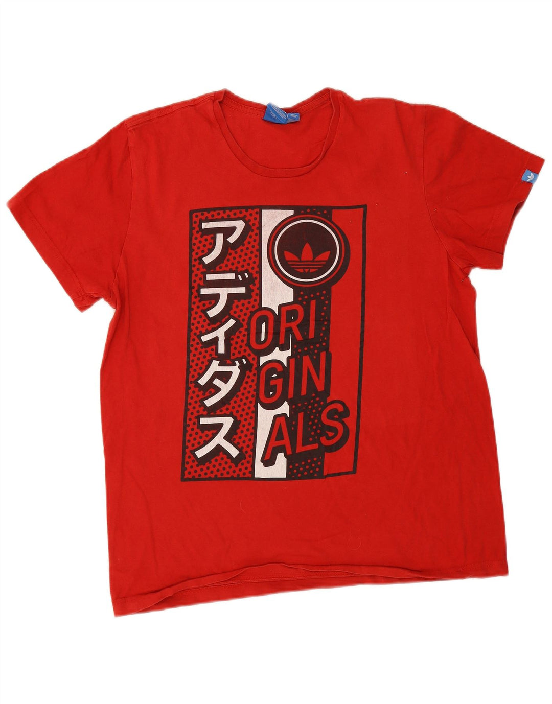 Ανδρικό γραφικό T-Shirt Adidas Top μεγάλο κόκκινο