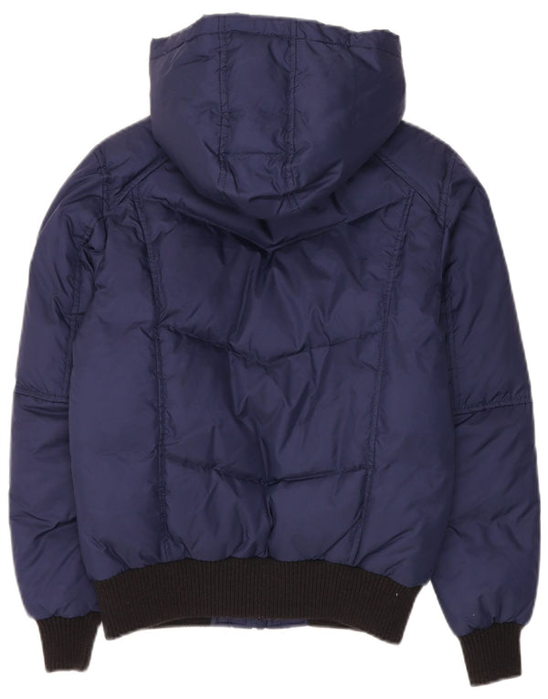 Refrigiwear Girls Hooded Jacket 11-12 Years Navy Blue Colorblock