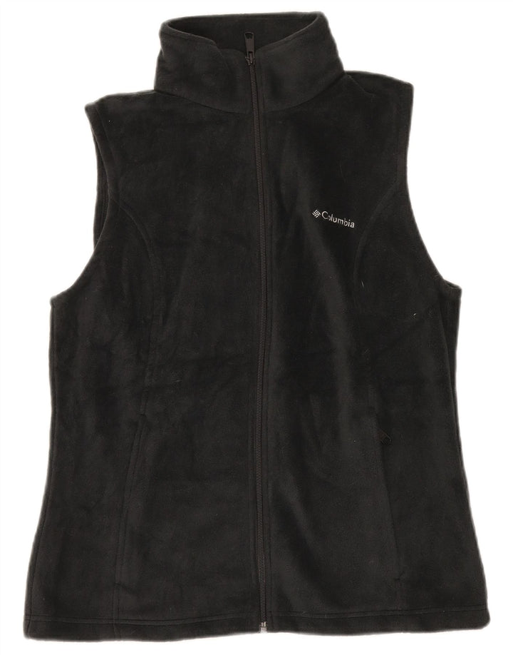 COLUMBIA Γυναικείο Fleece Gilet UK 14 Medium Black Polyester