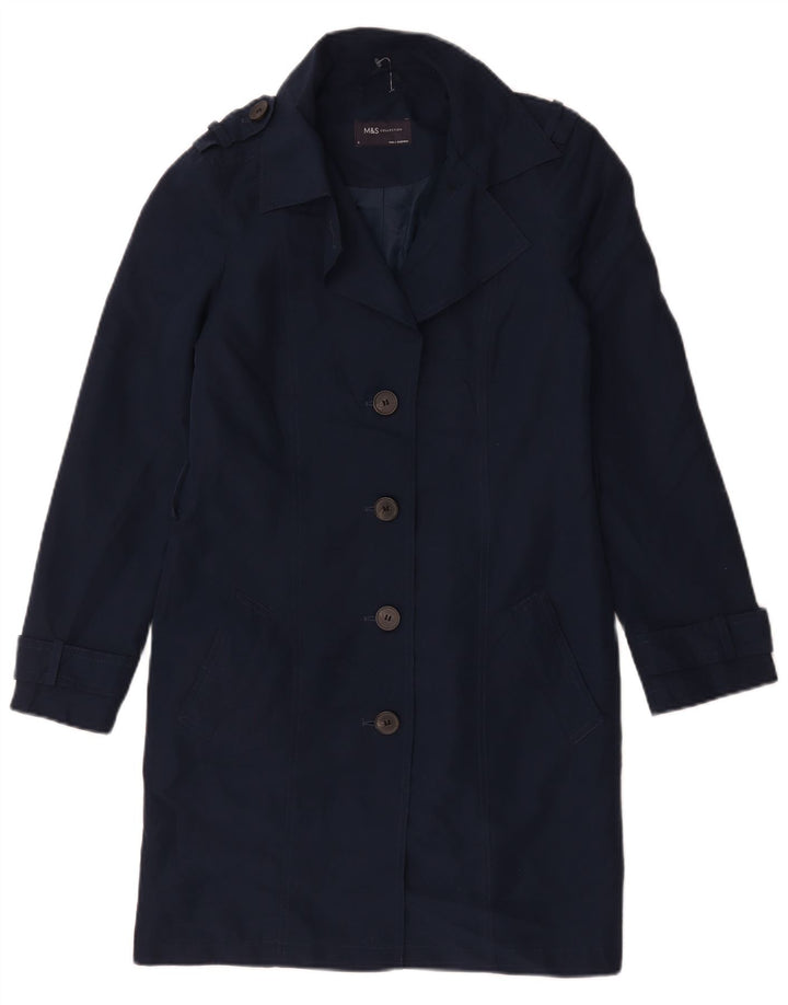 Marks & Spencer Γυναικεία καμπαρντίνα UK 8 Small Navy Blue Polyester
