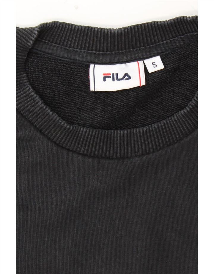 Ανδρικό γραφικό φούτερ FILA Jumper Small Black Colourblock Βαμβακερό