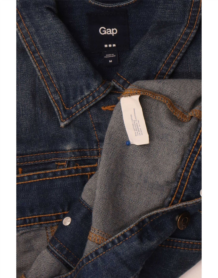 Gap Γυναικείο Crop Τζιν Μπουφάν UK 14 Medium Blue Cotton