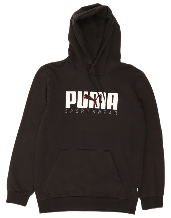 Puma Ανδρικό γραφικό φούτερ με κουκούλα Jumper XS Μαύρο βαμβακερό