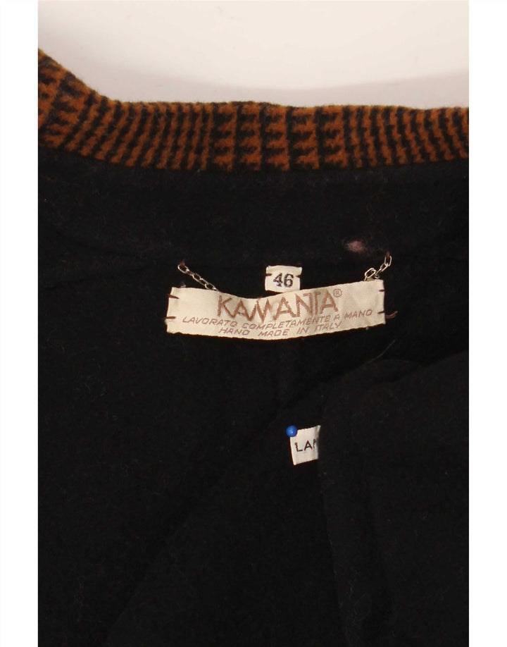 Kamanta Γυναικείο Παλτό με διπλό στήθος IT 46 Large Brown Check Wool