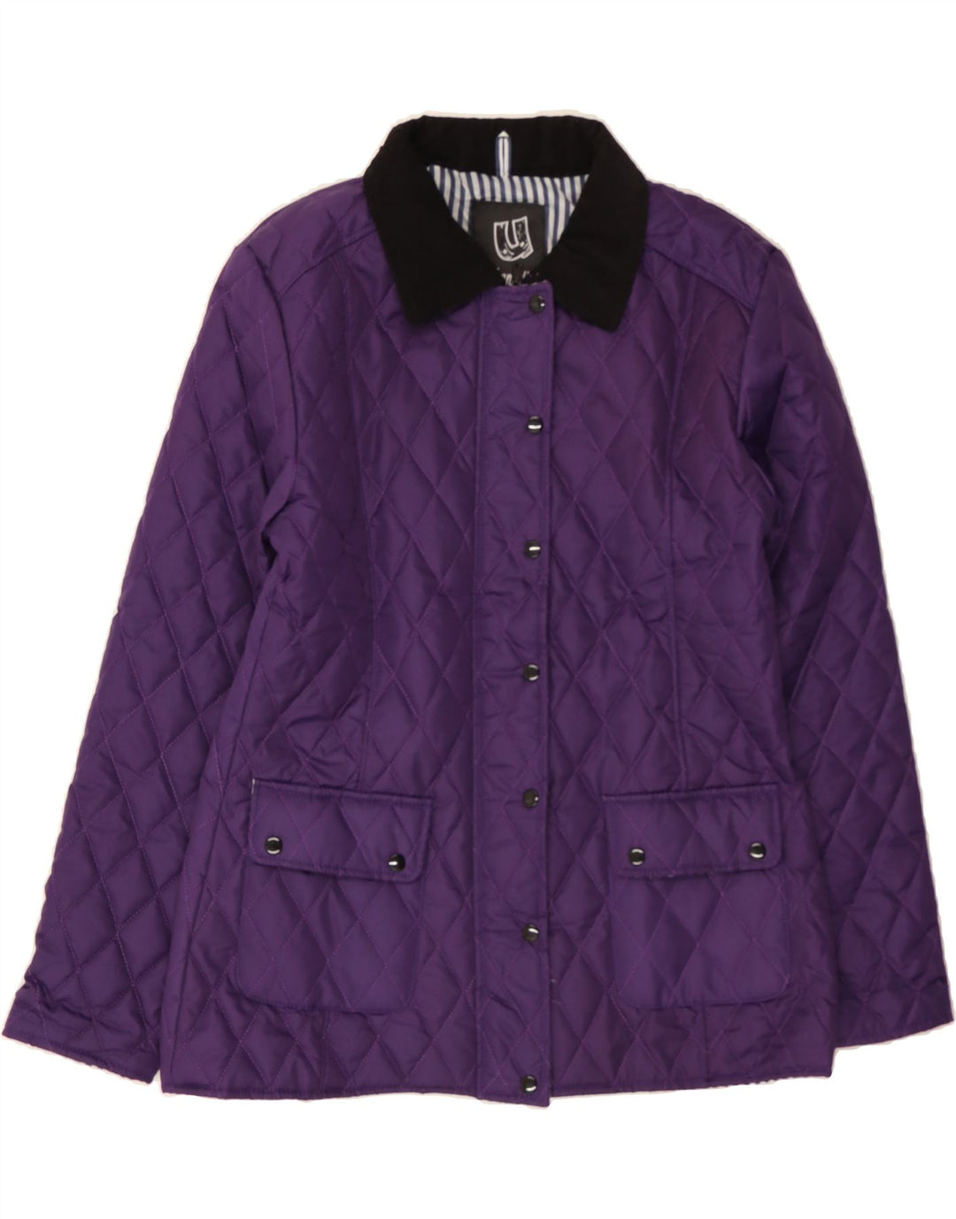 URBAN DIVA Womens Quilted Jacket UK 16 Large Purple Polyester Vintage Urban Diva and Second-Hand Urban Diva from Messina Hembry 
