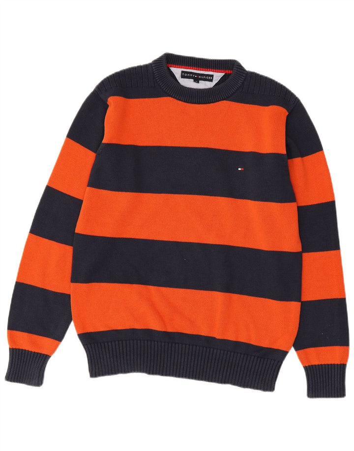 Πουλόβερ Tommy Hilfiger Ανδρικό πουλόβερ με λαιμόκοψη μεσαίου μπλε χρώματος