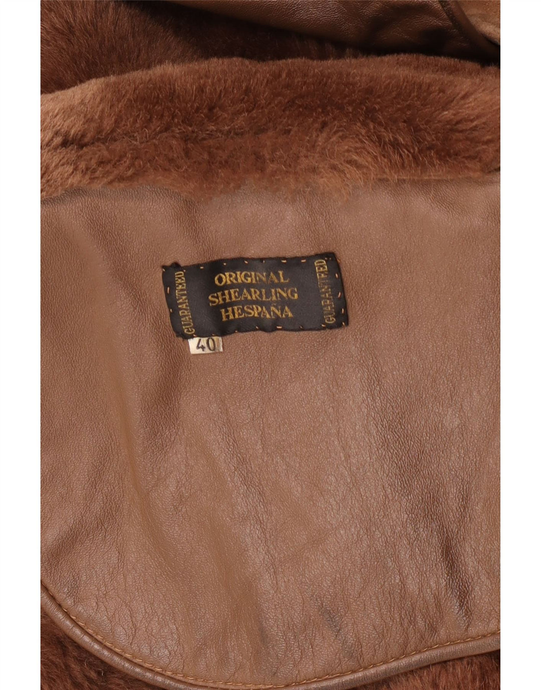 Vintage Γυναικείο Shearling Oversized Μπουφάν EU 40 Medium Brown Shearling
