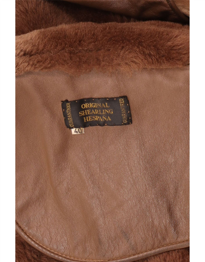 Vintage Γυναικείο Shearling Oversized Μπουφάν EU 40 Medium Brown Shearling