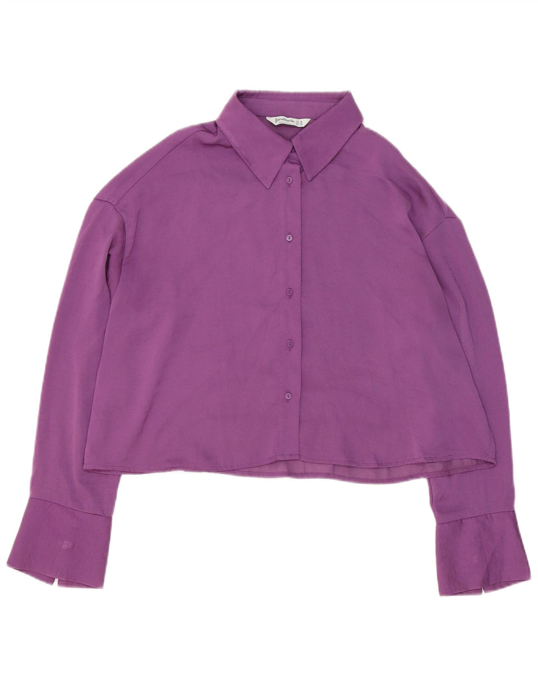 Stradivarius Γυναικεία Πουκάμισο Oversized Μπλούζα UK 14 Medium Purple