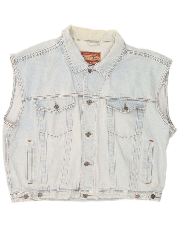 Jinglers Ανδρικό Τζιν Gilet UK 44 2XL Μπλε βαμβακερό