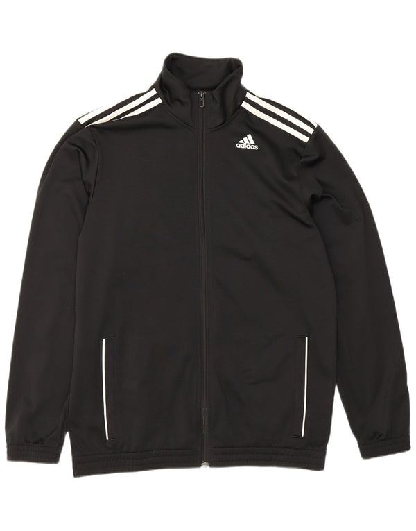 Ανδρική αθλητική φόρμα Adidas Top μπουφάν μεγάλο μαύρο πολυεστέρα