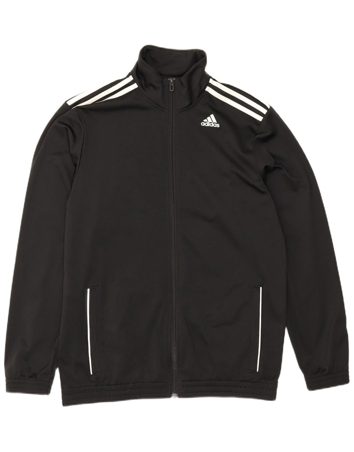 Ανδρική αθλητική φόρμα Adidas Top μπουφάν μεγάλο μαύρο πολυεστέρα