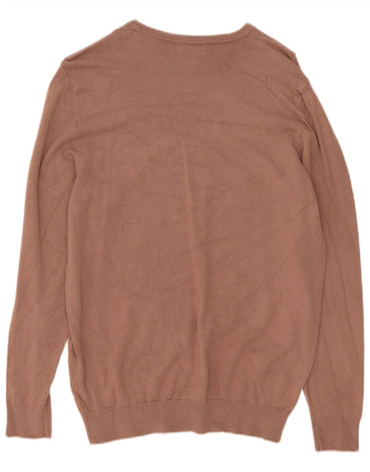 Ανδρικό πουλόβερ Zara Boat Neck Jumper Small Beige Viscose