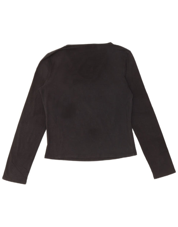 ICEBERG Γυναικείο Crop Graphic Top Μακρυμάνικο IT 46 Large Black Floral