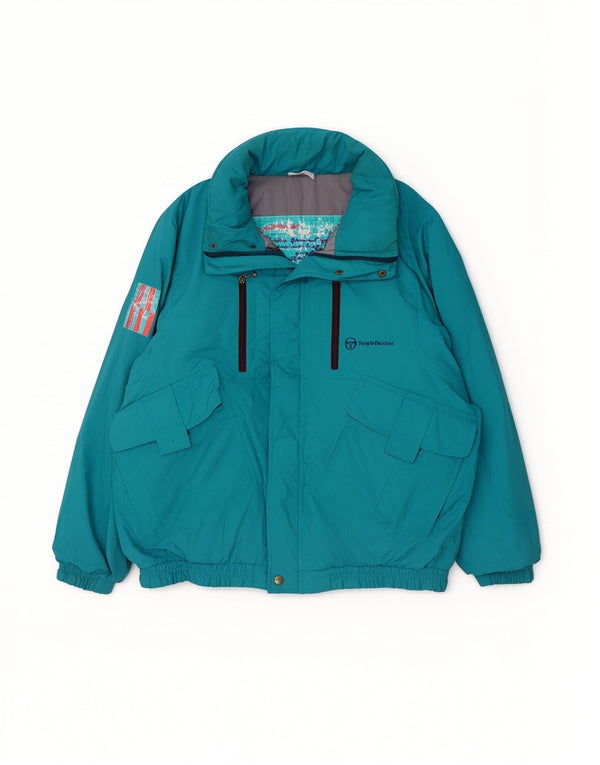 Sergio Tacchini Ανδρικό μπουφάν σκι με επένδυση UK 42 XL Green Polyester