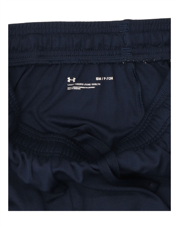 UNDER ARMOUR Mens Graphic Sport Shorts Small  Navy Blue Polyester