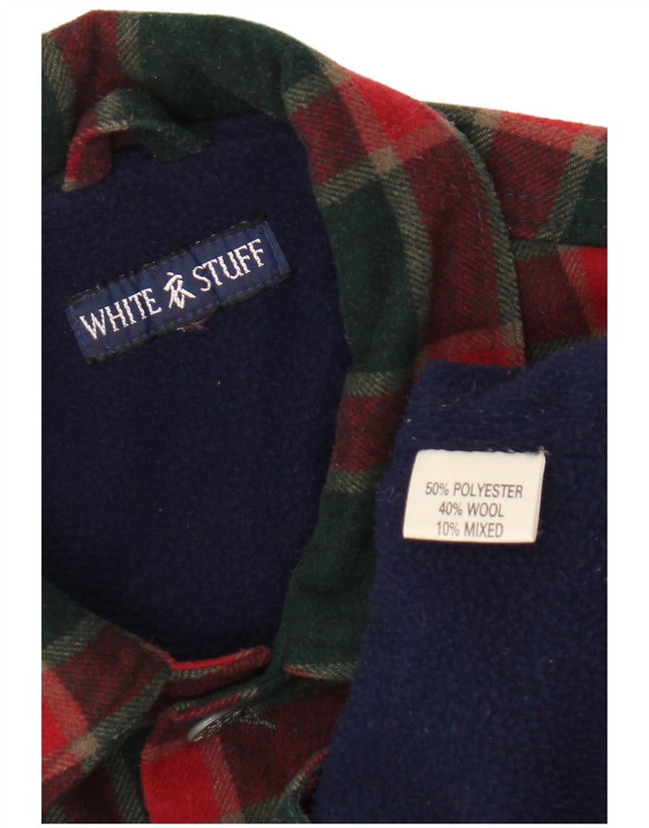 WHITE STUFF Ανδρικό Bomber Jacket UK 38 Medium Red Check Polyester