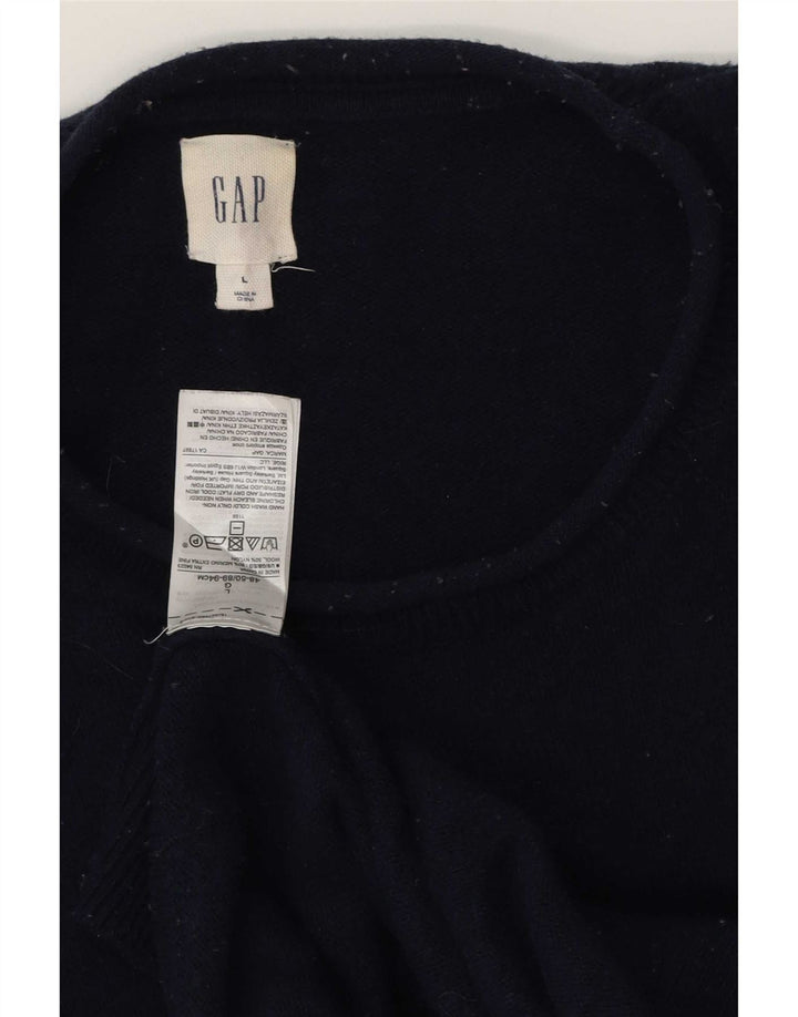 Ανδρικό πουλόβερ Gap Crew Neck Jumper Μεγάλο Navy Blue Μαλλί Merino