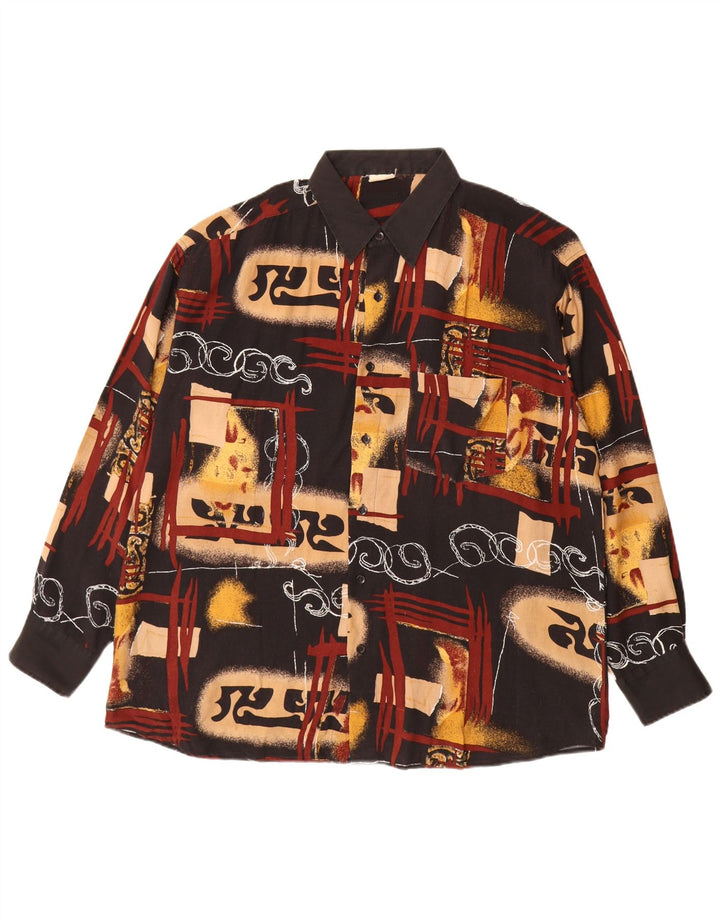 VINTAGE Ανδρικό πουκάμισο με αφηρημένο σχέδιο XL Πολύχρωμο