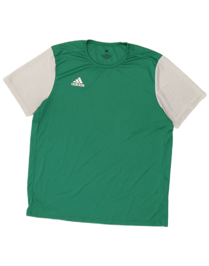 Adidas Ανδρικό T-Shirt Aeroready Top XL Πράσινο Colourblock Πολυεστέρας