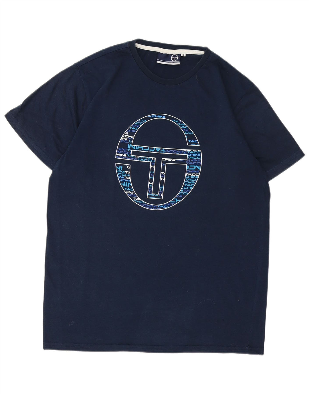 SERGIO TACCHINI Ανδρικό γραφικό μπλουζάκι τοπ Μικρό Navy Blue Polyester