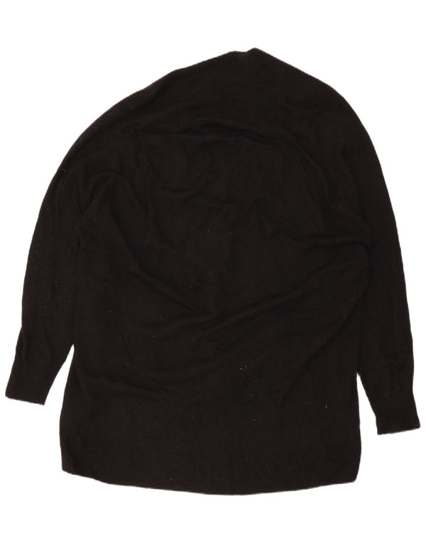 Zara Womens Oversized Cardigan Sweater UK 10 Small Black Wool