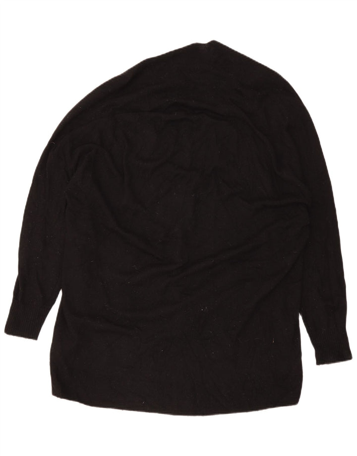 Zara Γυναικείο πουλόβερ με ζακέτα UK 10 Small Black Wool