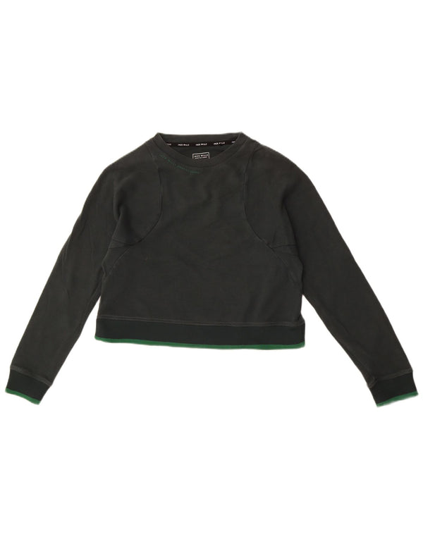 Jack Wills Γυναικεία φούτερ Crop Jumper UK 10 Small Green Cotton