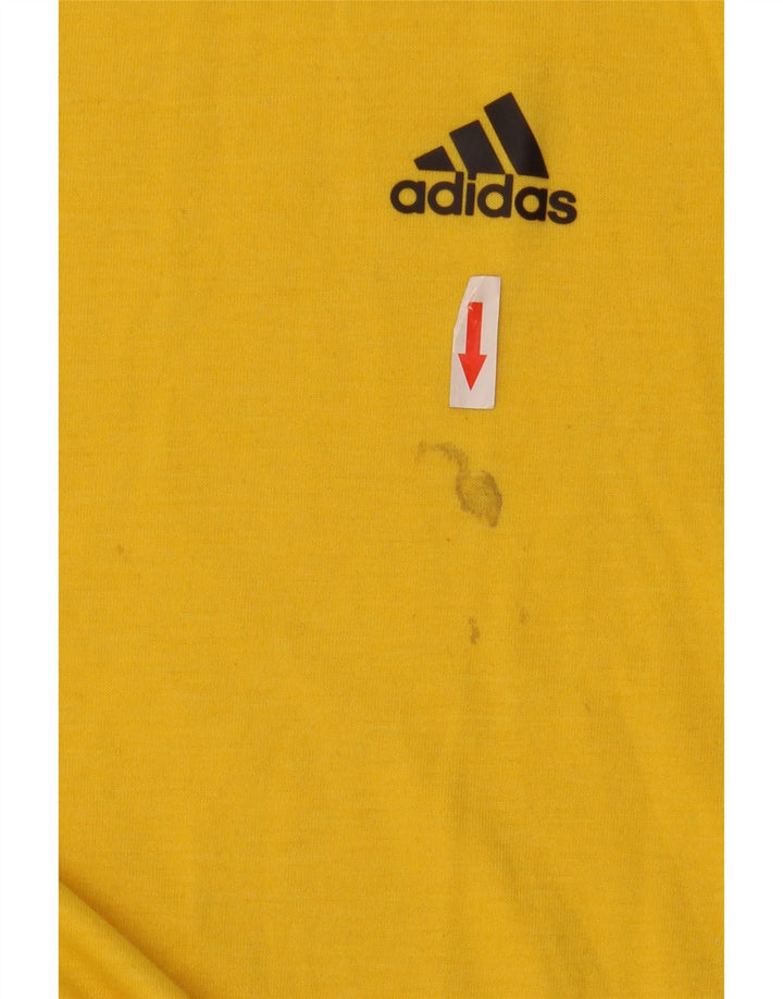 Adidas Ανδρικό T-Shirt Climalite Top Large Yellow Polyester