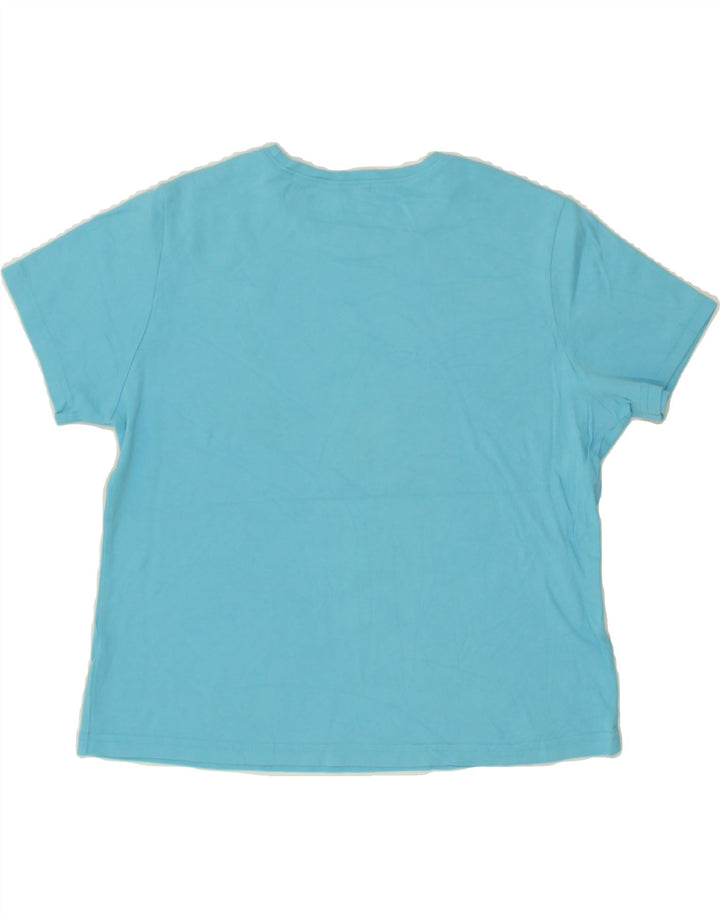 L.L.BEAN Womens T-Shirt Top UK 14 Medium Blue Cotton | Vintage L.L.Bean | Thrift | Second-Hand L.L.Bean | Used Clothing | Messina Hembry 