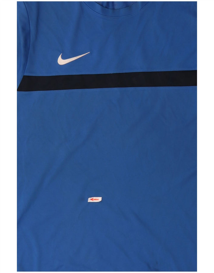 Ανδρικό μπλουζάκι NIKE Dri Fit Top 2XL Blue Colourblock Polyester