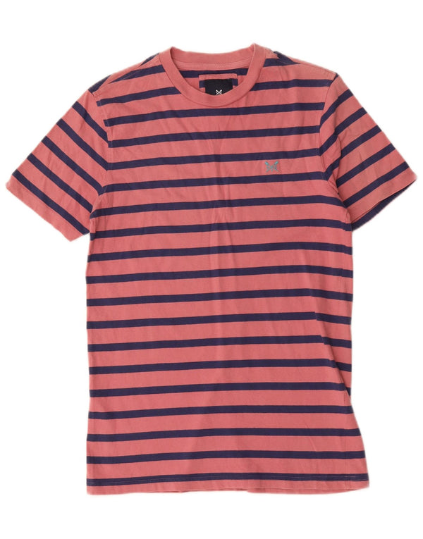 Ανδρικό T-Shirt Crew Clothing Top Μικρό ροζ ριγέ βαμβακερό