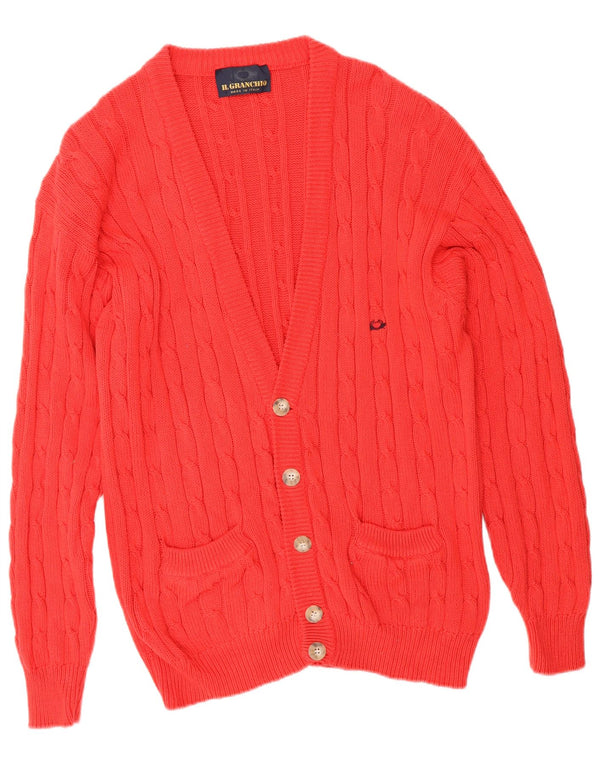 IL GRANCHIO Mens Cardigan Sweater Medium Red
