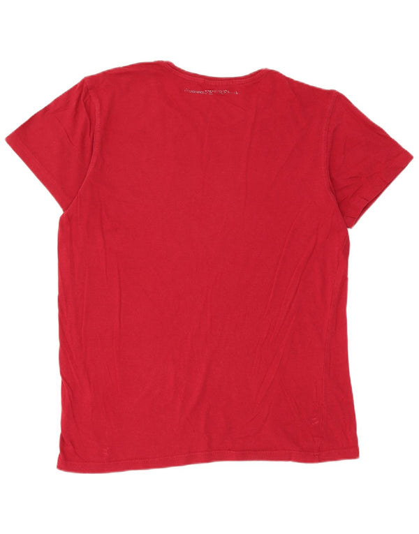 Gianfranco Ferre Γυναικείο γραφικό T-shirt Top IT 50 XL Κόκκινο βαμβακερό