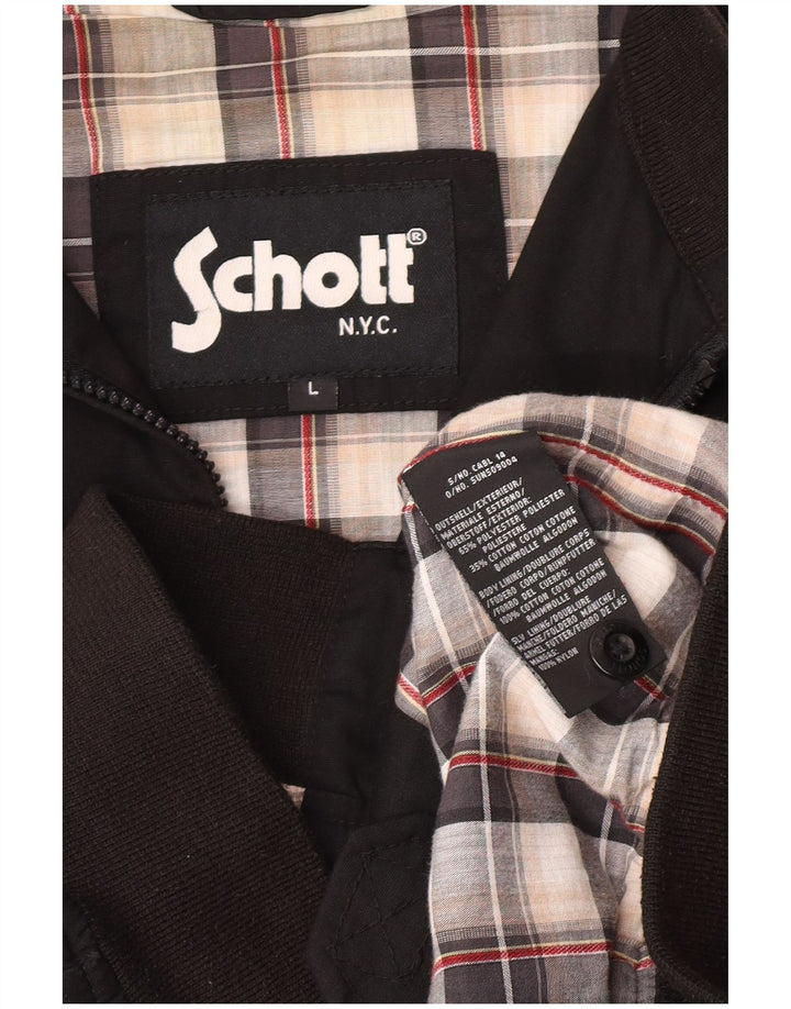 Ανδρικό μπουφάν Schott Bomber UK 40 Large Black Polyester