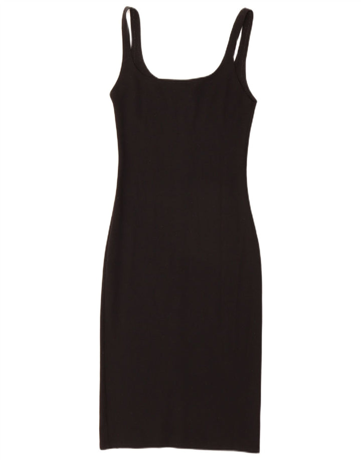 Zara Γυναικείο Αμάνικο Φόρεμα UK 8 Small Μαύρο